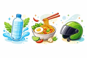 Contoh brand awareness sukses Aqua Indomie Gojek Indonesia.