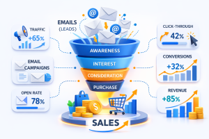 Infografis manfaat email marketing tools untuk bisnis