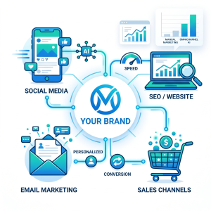 Diagram Alur Strategi Omnichannel Digital Marketing