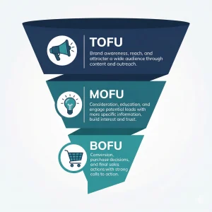 Diagram Marketing Funnel TOFU MOFU BOFU