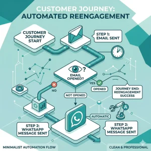 Diagram Alur Integrasi Email Marketing dan WhatsApp Automation