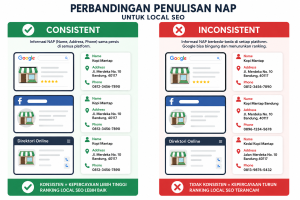 Perbandingan Penulisan NAP Konsisten vs Tidak Konsisten untuk Local